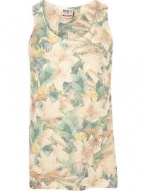 River Island Yellow Ones Supply Co. Floral Print Vest