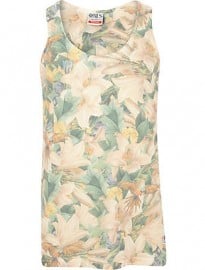 River Island Yellow Ones Supply Co. Floral Print Vest