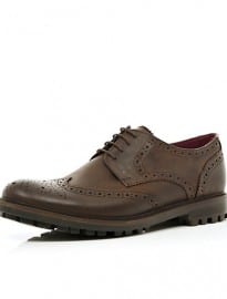 River Island Brown Cleated Sole Brogues