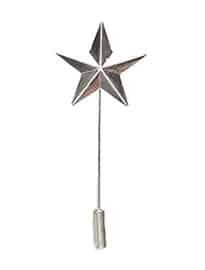 River Island Grey Metal Star Lapel Pin