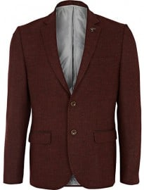 River Island Brown Animal Collar Pin Wool Blazer
