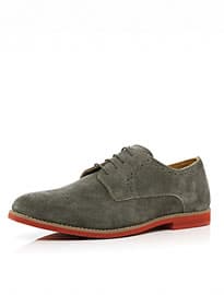 River Island Grey Semi Brogues