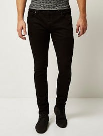 River Island Black Sid Skinny Stretch Jeans