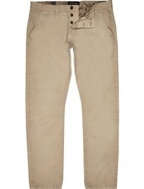 River Island Stone Slim Chinos