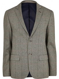 River Island Grey Check Blazer