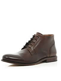 River Island Brown Round Toe Low Boots