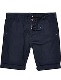River Island Navy Blue Chino Shorts