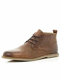 River Island Brown Leather Chukka Boots