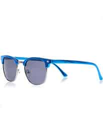 River Island Blue Metallic Retro Sunglasses