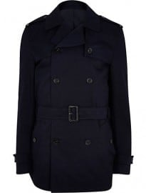 River Island Navy Smart Short Mac