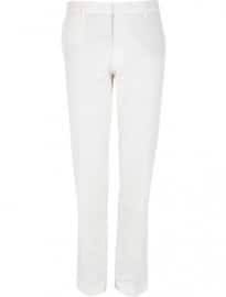 River Island White Slim Suit Trousers