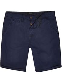 River Island Navy Blue Chino Shorts
