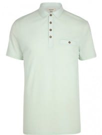 River Island Light Green Polo Shirt