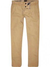 River Island Stone Slim Chinos
