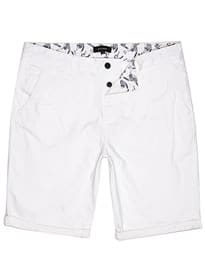 River Island White Slim Chino Shorts