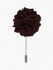 River Island Red Ruffle Rose Lapel Pin