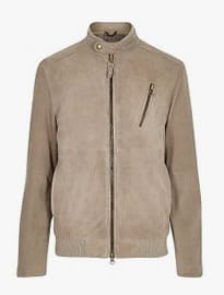 River Island Stone Holloway Road Suede Bomber