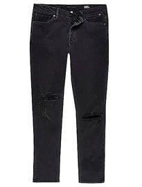 River Island Black Wash Ripped Eddy Skinny Stretch Jeans