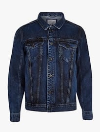 River Island Dark Wash Casual Denim Jacket