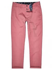 River Island Pink Slim Chinos