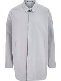 River Island Grey Holloway Road Lightweight Mac Coat