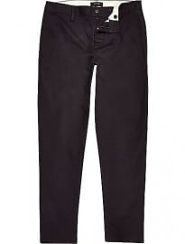 River Island Navy Slim Chinos