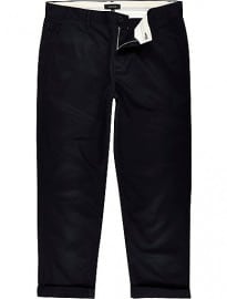 River Island Navy Wide Leg Trousers