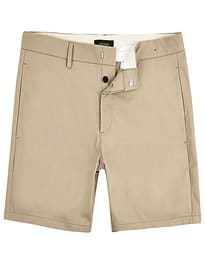 River Island Light Tan Slim Fit Shorts