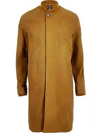 River Island Light Brown Ymc Waxed Longline Mac
