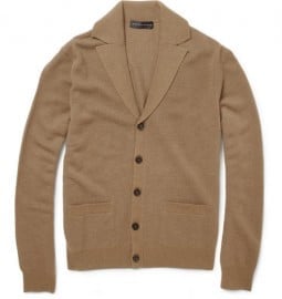 Ralph Lauren Black Label Knitted Cashmere And Silk-blend Cardigan