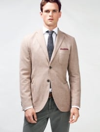 He By Mango Premium Brushed Cotton Blazer