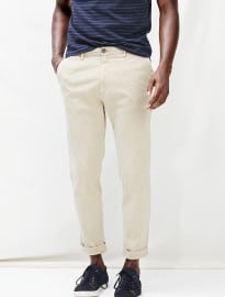 He By Mango Garment-dyed Cropped Trousers