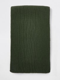 River Island Khaki Green Rib Knitted Scarf