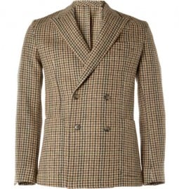 Ami Slim-fit Wool Houndstooth Blazer