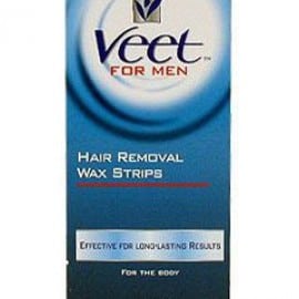 Veet For Men Hair Removing Wax Strips Wax Strips 20 Strips + 4 Moisturising Wipes