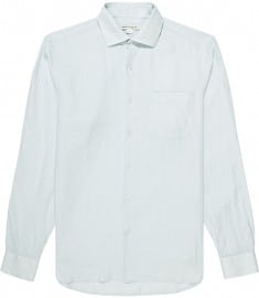Reiss 1971 Piccolo Linen Shirt Light Blue