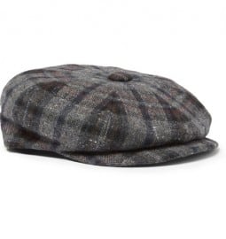 Lock & Co Hatters Plaid Harris Tweed Flat Cap