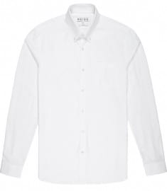 Reiss Astley Button Down Oxford Shirt White