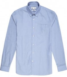 Reiss Astley Button Down Oxford Shirt Blue