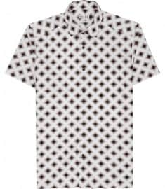Reiss Concorde Diamond Print Shirt White