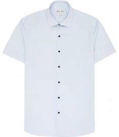 Reiss Spitfire Contrast Collar Shirt Light Blue