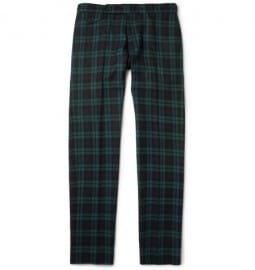 Gant Rugger Slim-fit Plaid Wool-blend Trousers