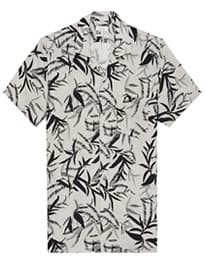 Reiss Palma Printed Blend Shirt Stone