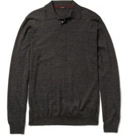 Gucci Long-sleeved Wool Polo Shirt