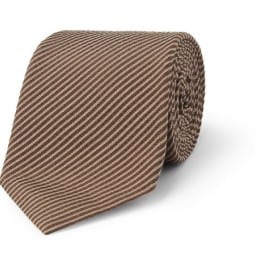 Gucci Silk And Cotton-blend Seersucker Tie