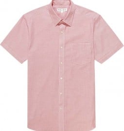Reiss Albury Short Sleeve Microweave Shirt Red