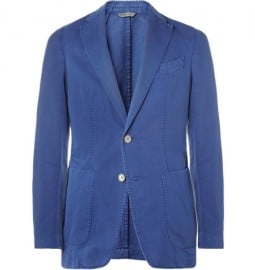 Canali Slim-fit Cotton And Linen-blend Blazer