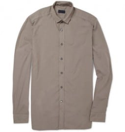 Lanvin Slim-fit Contrast-collar Cotton Shirt