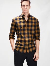 He By Mango Slim-fit Check Shirt