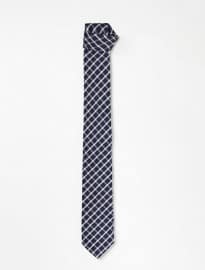 He By Mango Check Silk-blend Tie